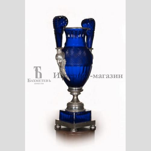 Русская ваза-амфора (синяя)